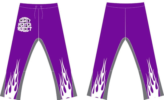 Purple BHA Flared Pants