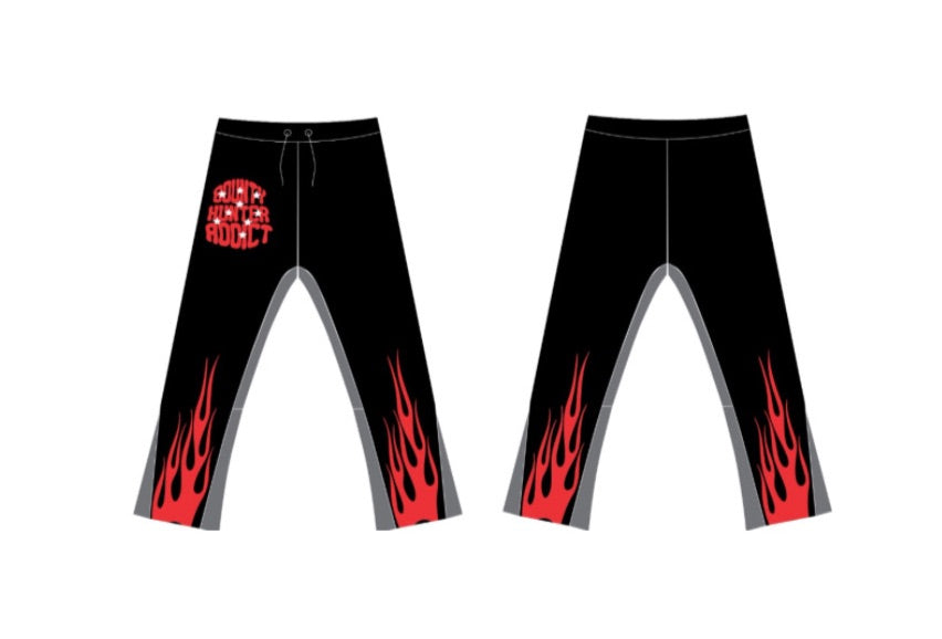 Red BHA Flared Pants